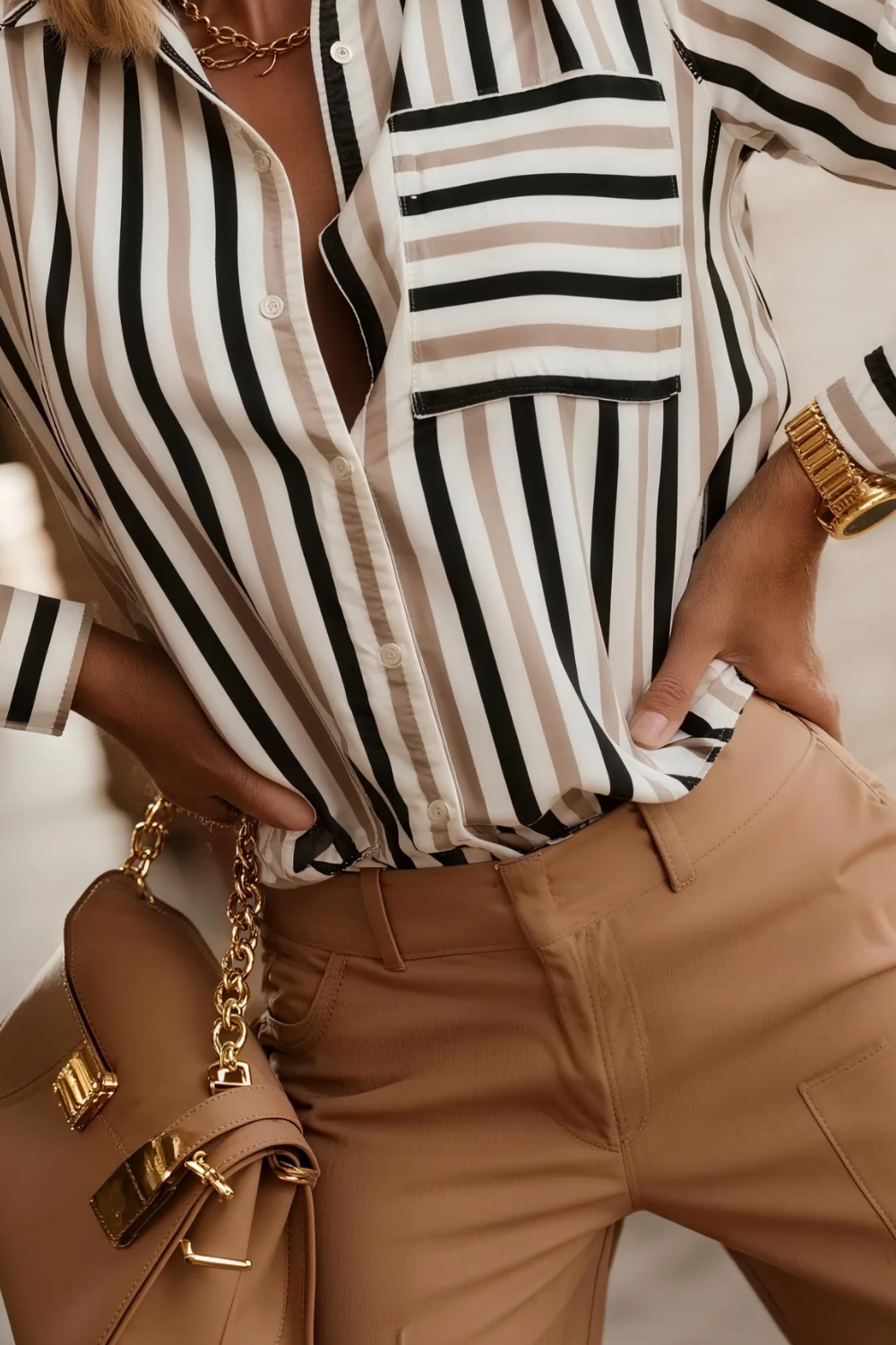 Striped Button Down Shirt