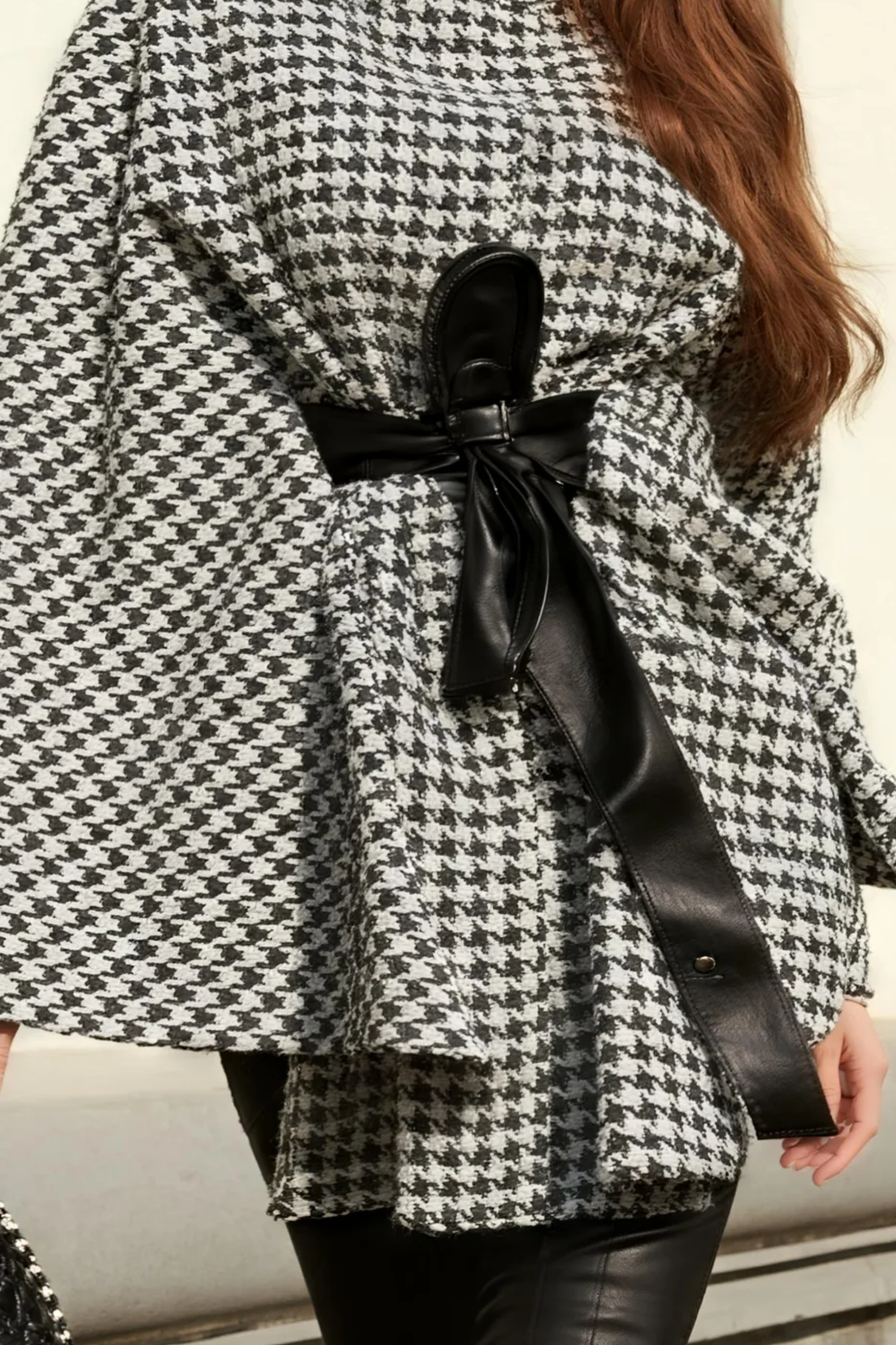 Houndstooth Trench Coat