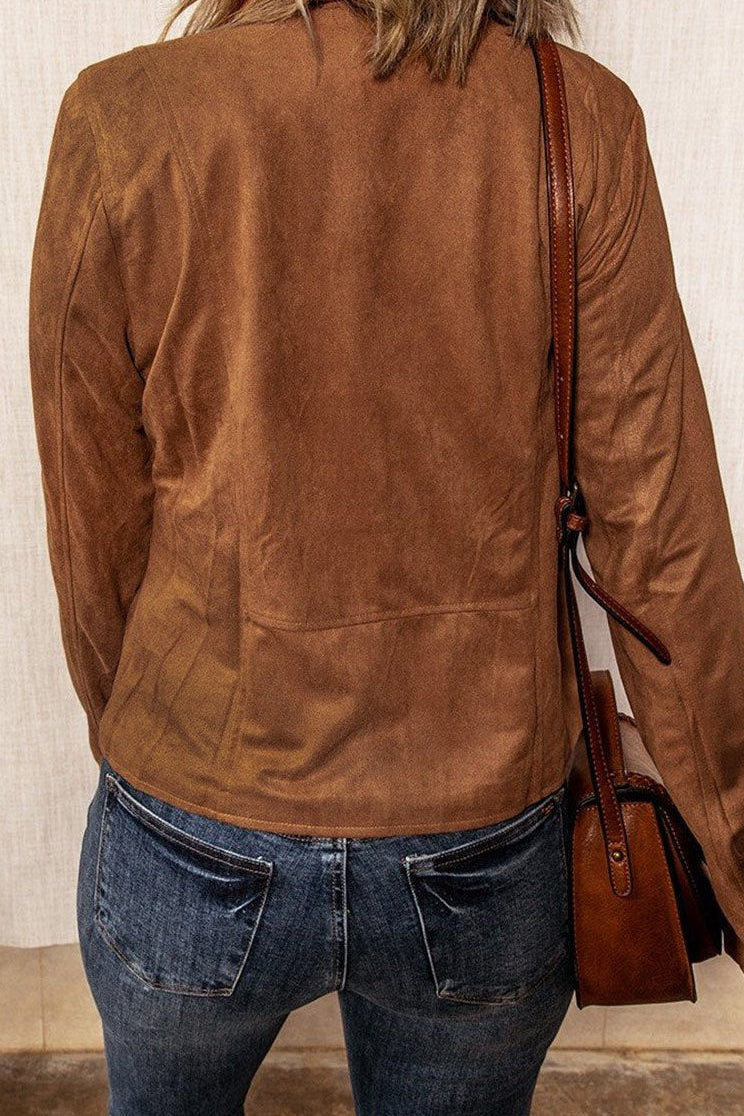 Suede Moto Jacket