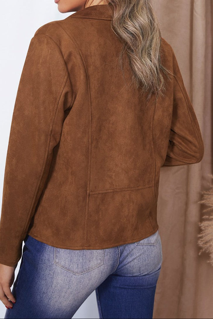 Suede Moto Jacket