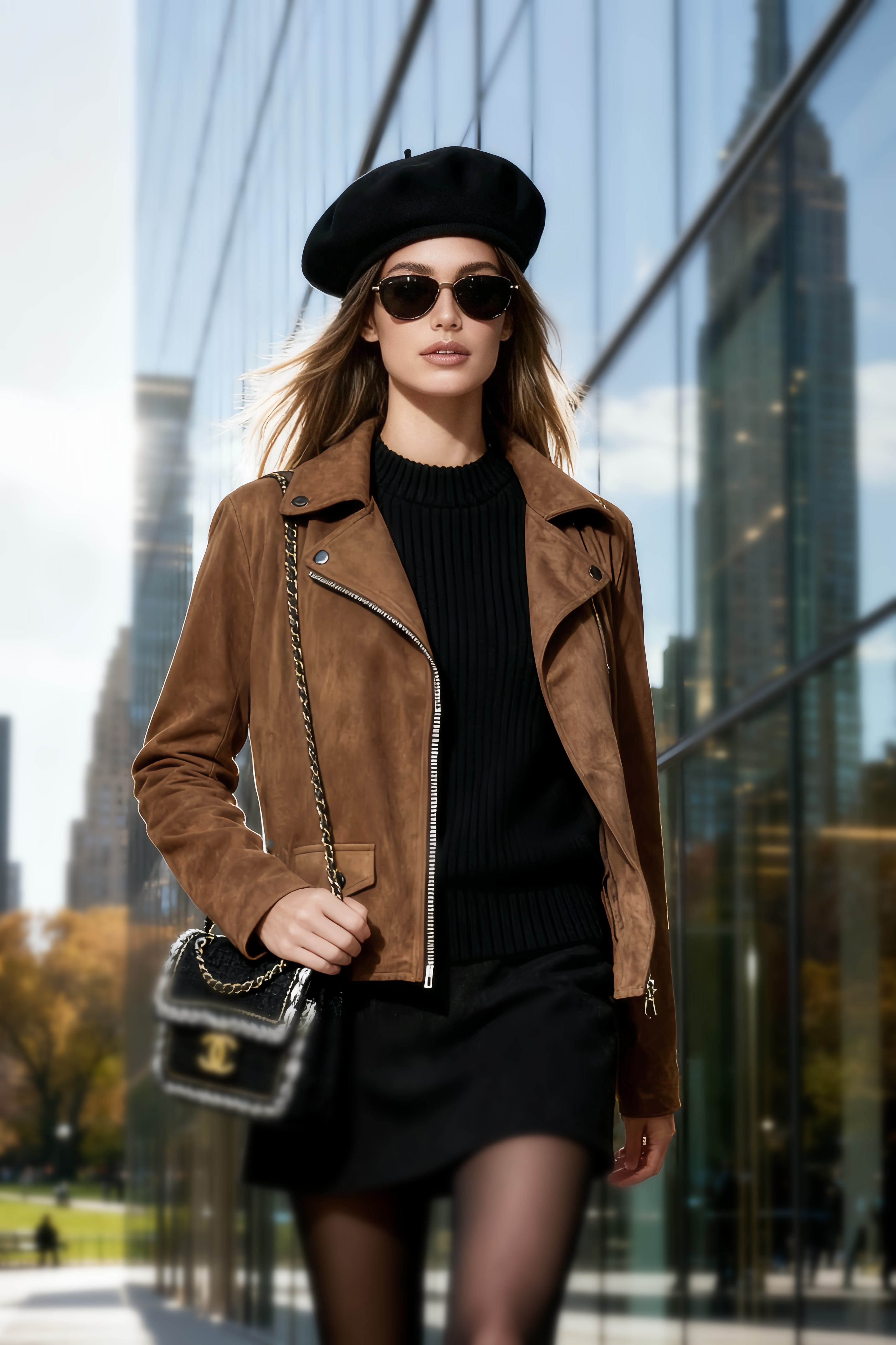 Suede Moto Jacket