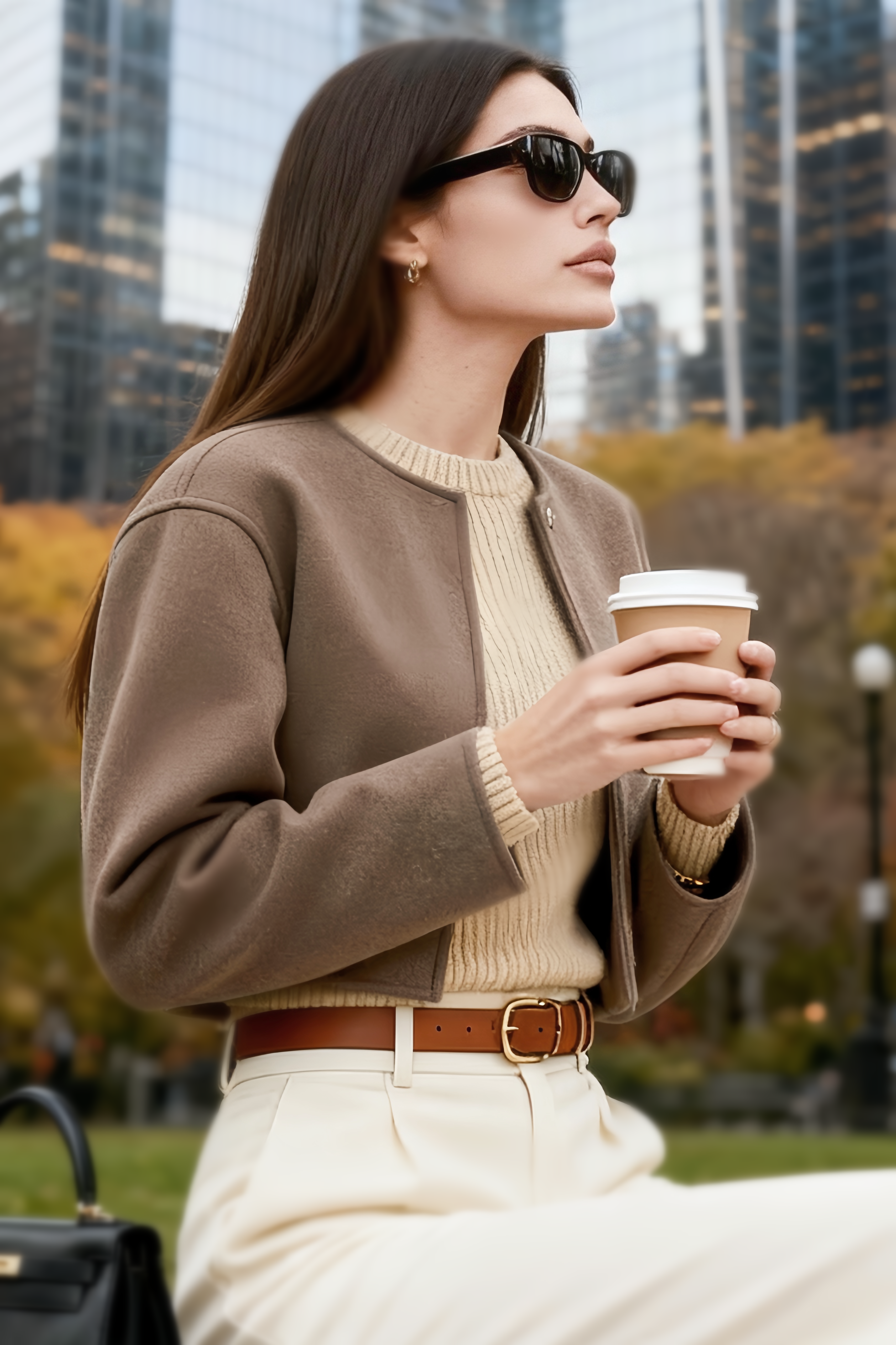 Button Front Cropped Jacket