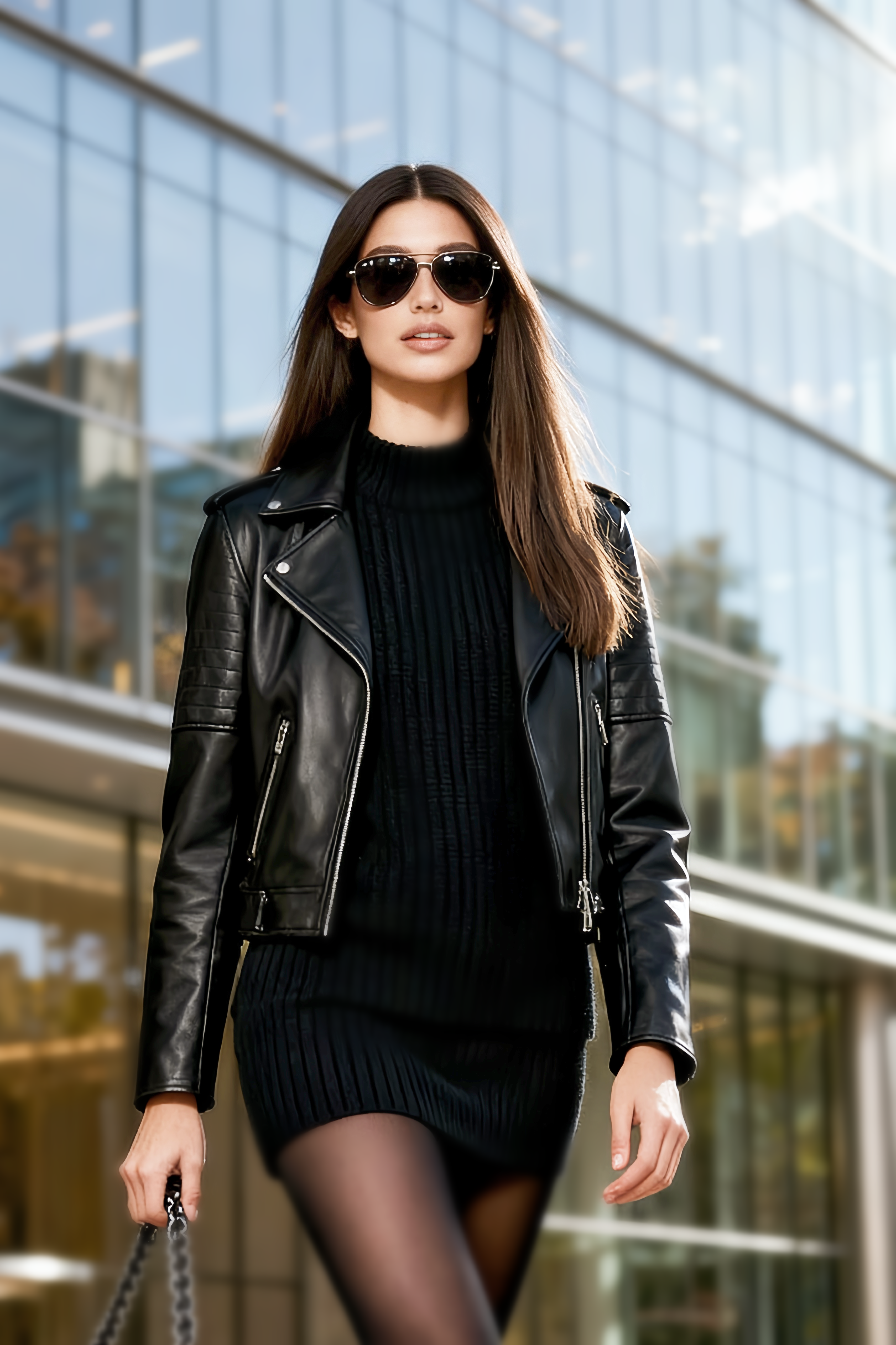 Faux Leather Biker Jacket