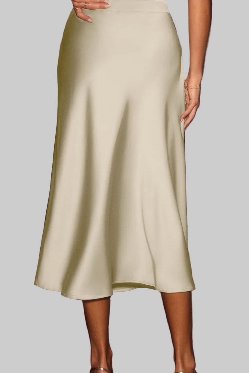 Satin Midi Skirt
