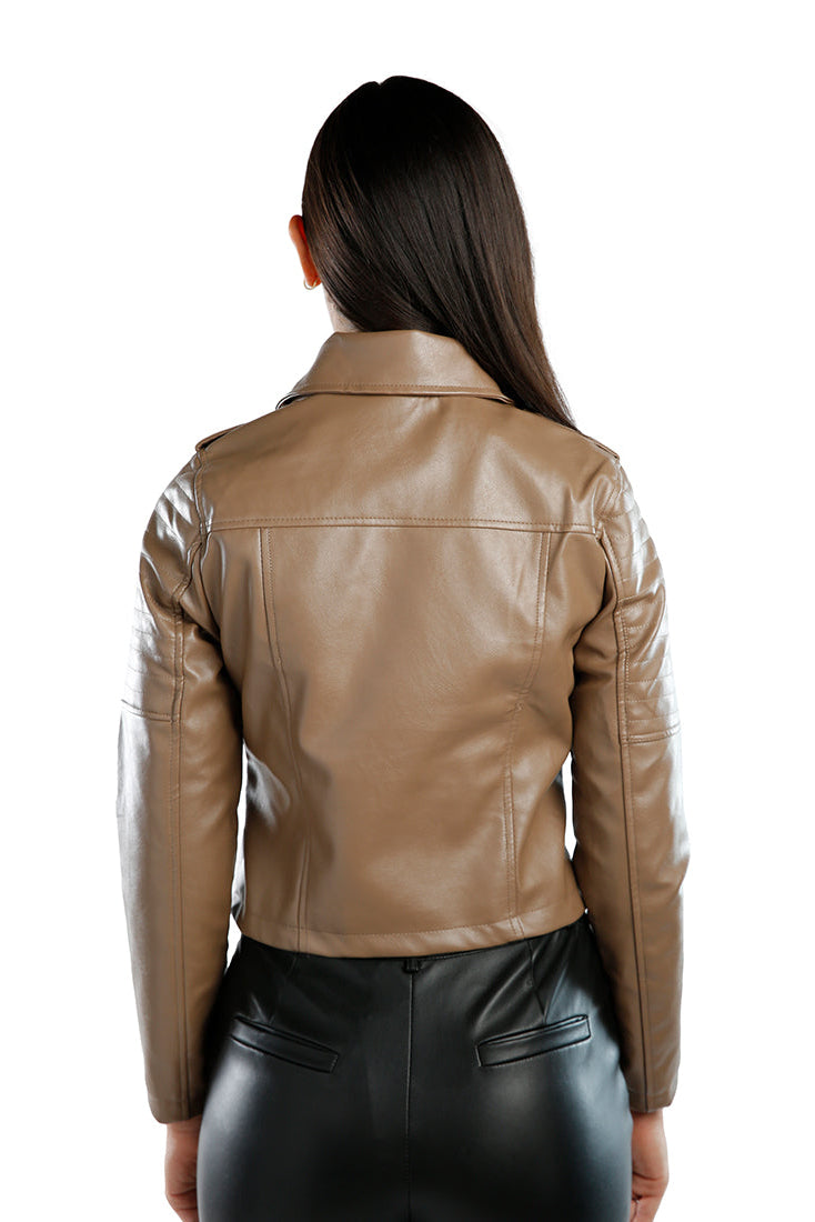 Faux Leather Biker Jacket