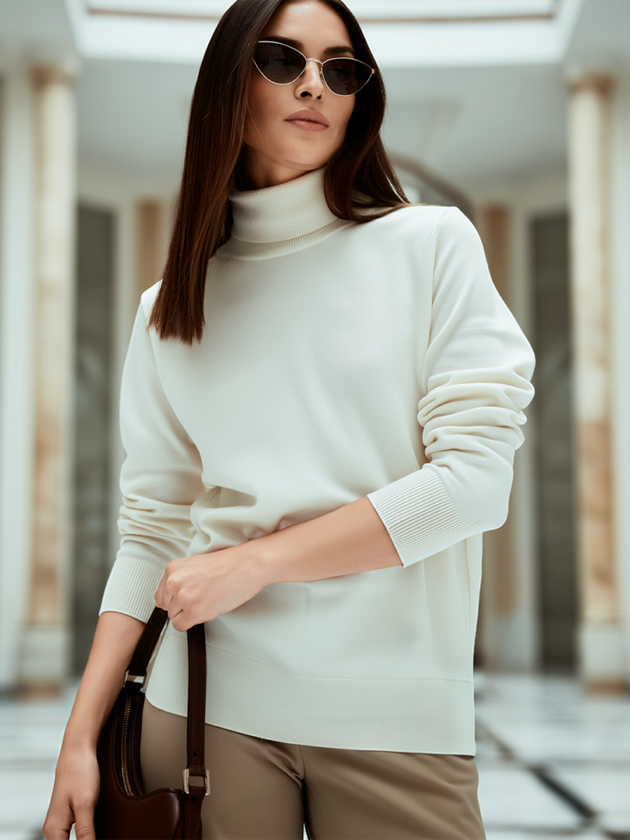 Ribbed Turtleneck Sweater