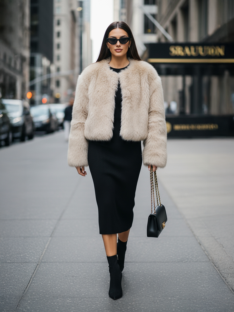 Faux Fur Short Jacket