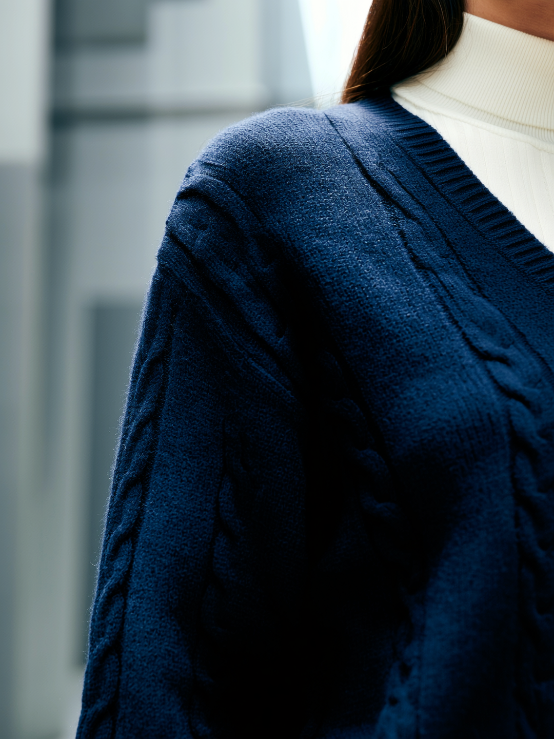 Striped V-Neck Sweater