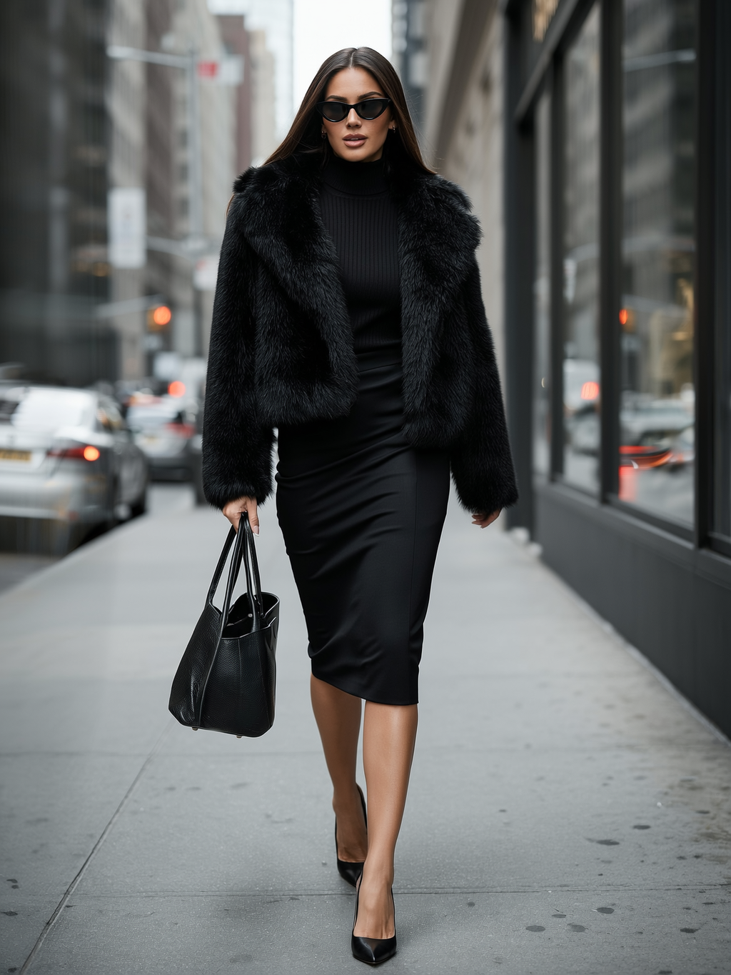 Neo Mint Faux Fur Short Coat