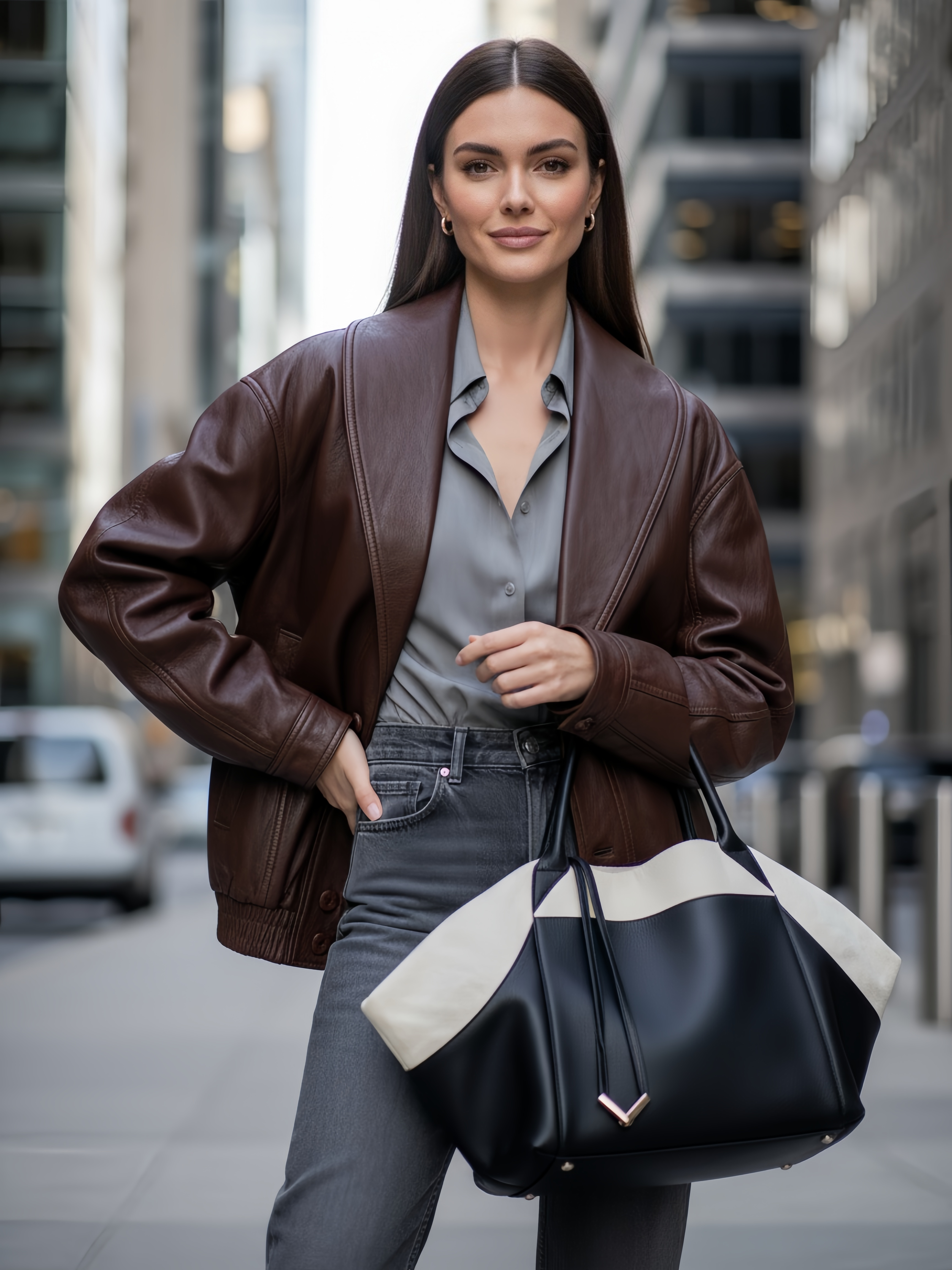 PU Faux Leather Biker Jacket