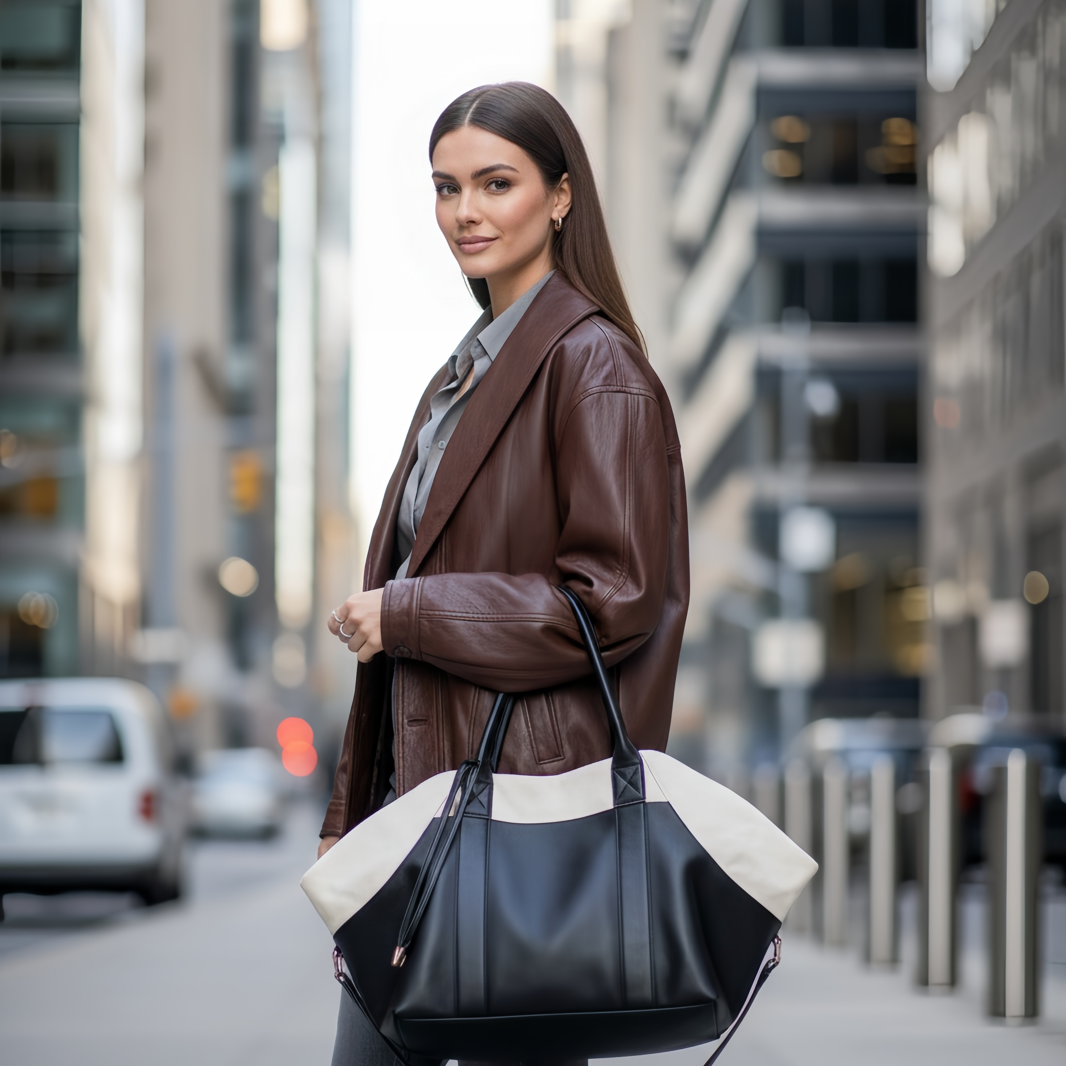 PU Faux Leather Biker Jacket