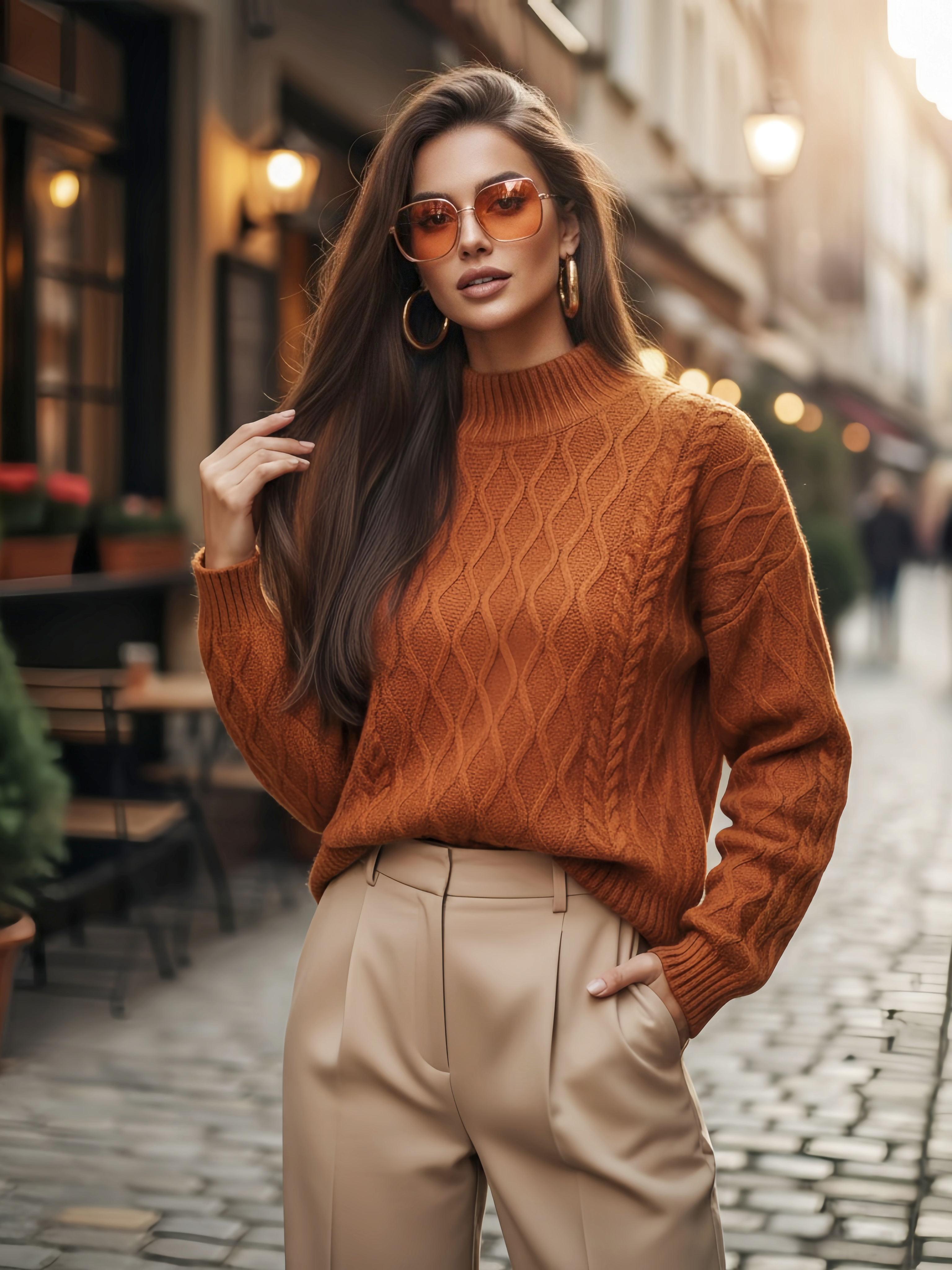 Cable Knit Oversized Sweater