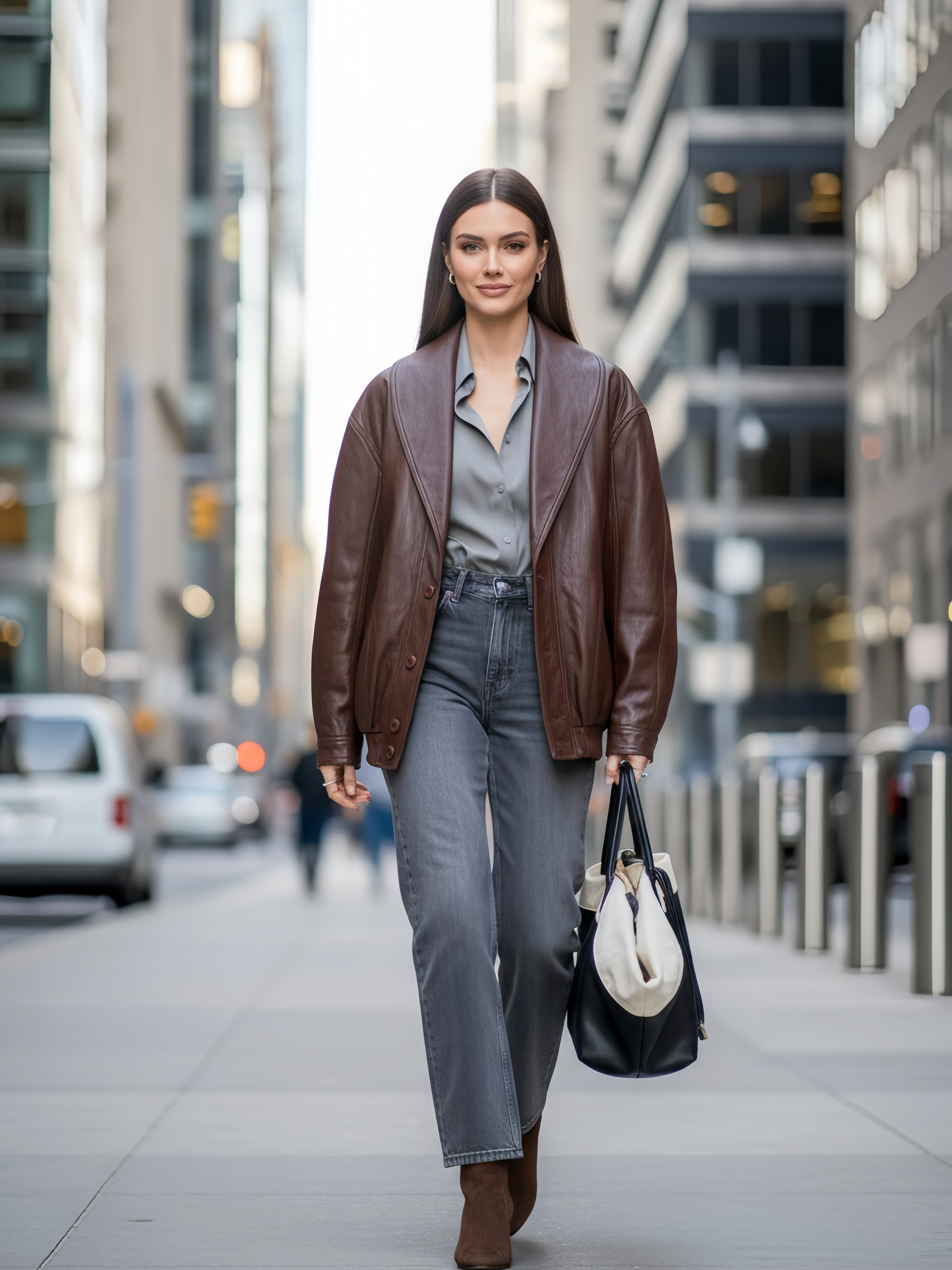 PU Faux Leather Biker Jacket