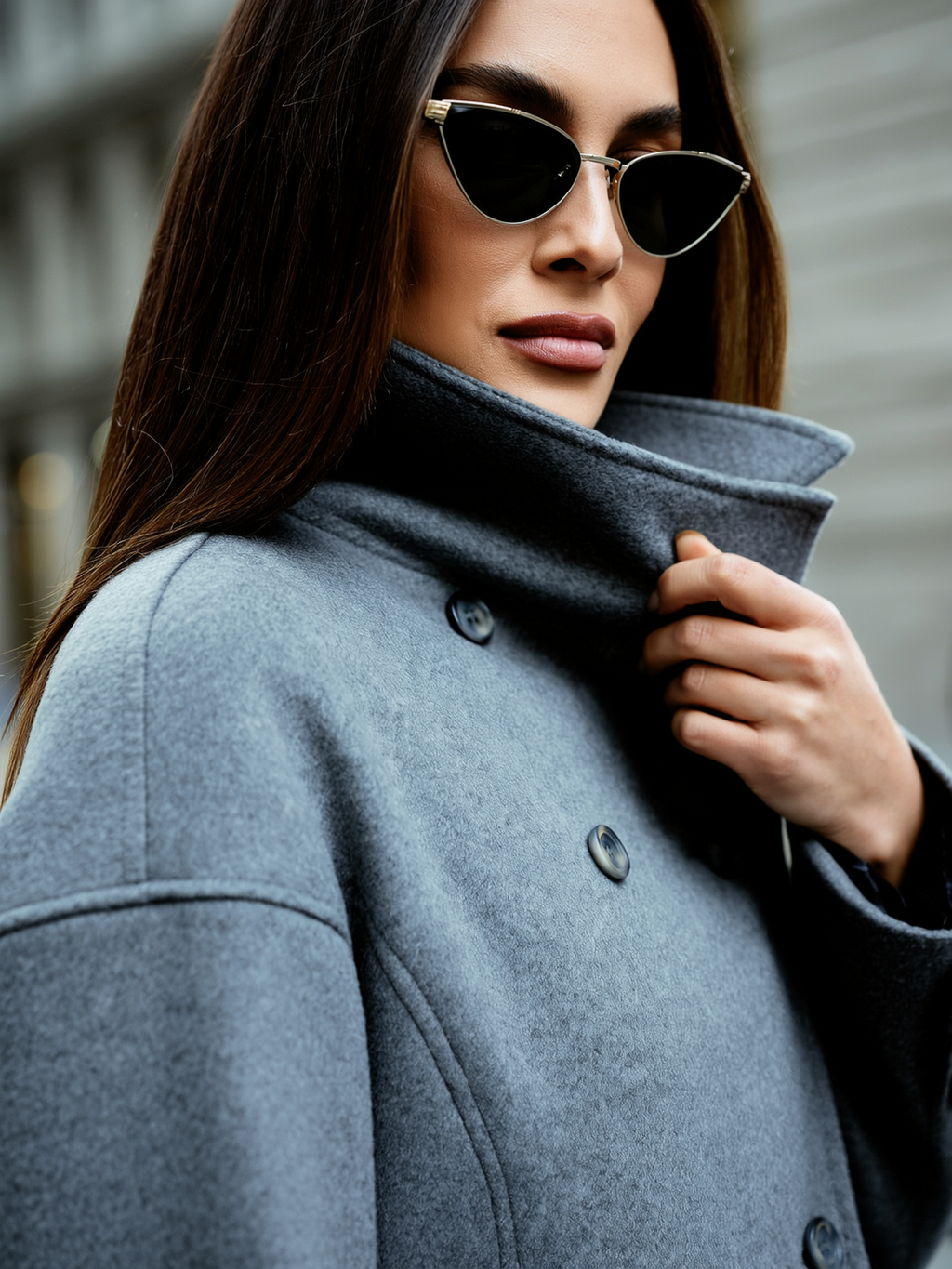 Short Woolen Single Breasted Coat