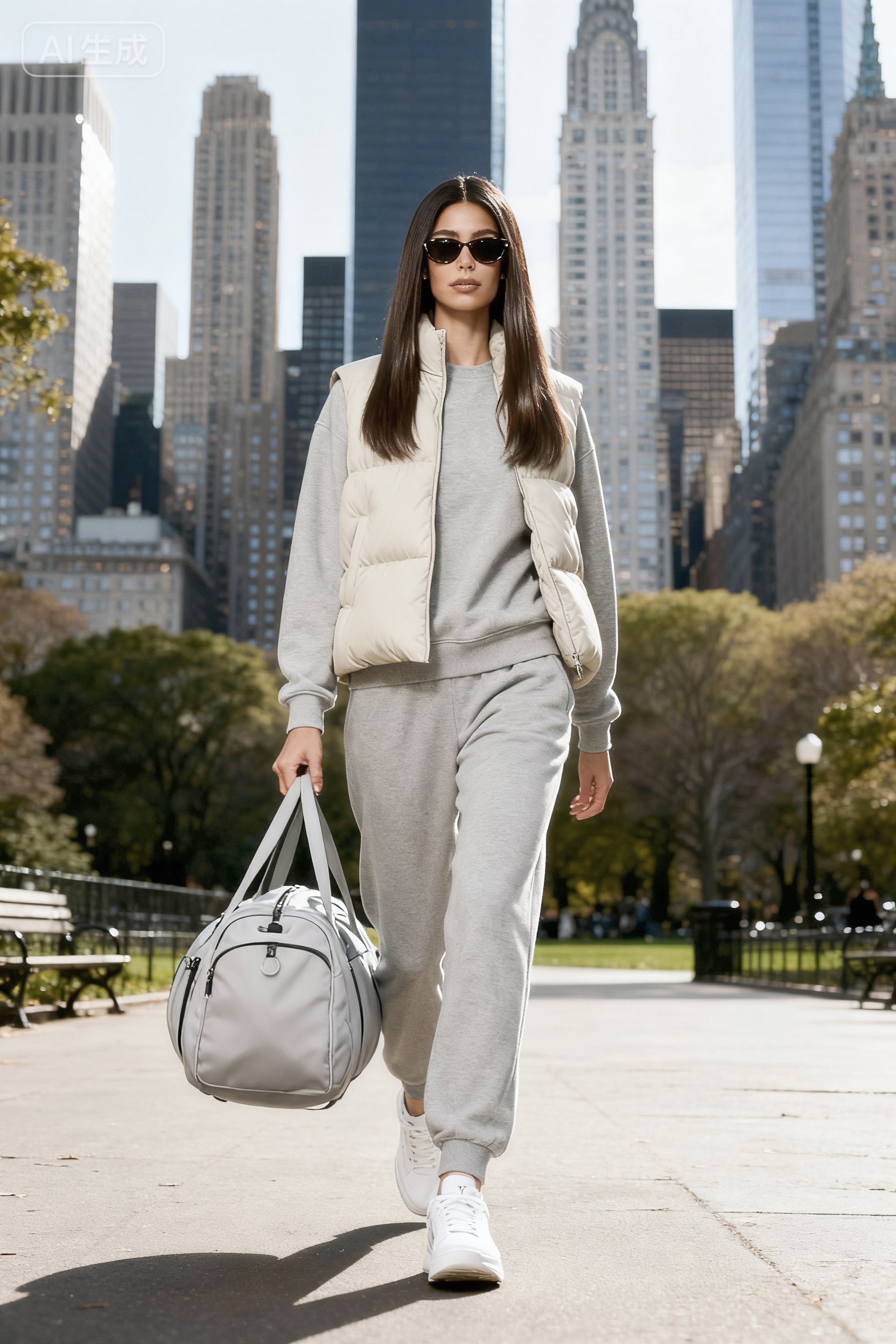 Zip Up Turtleneck Vest Coat