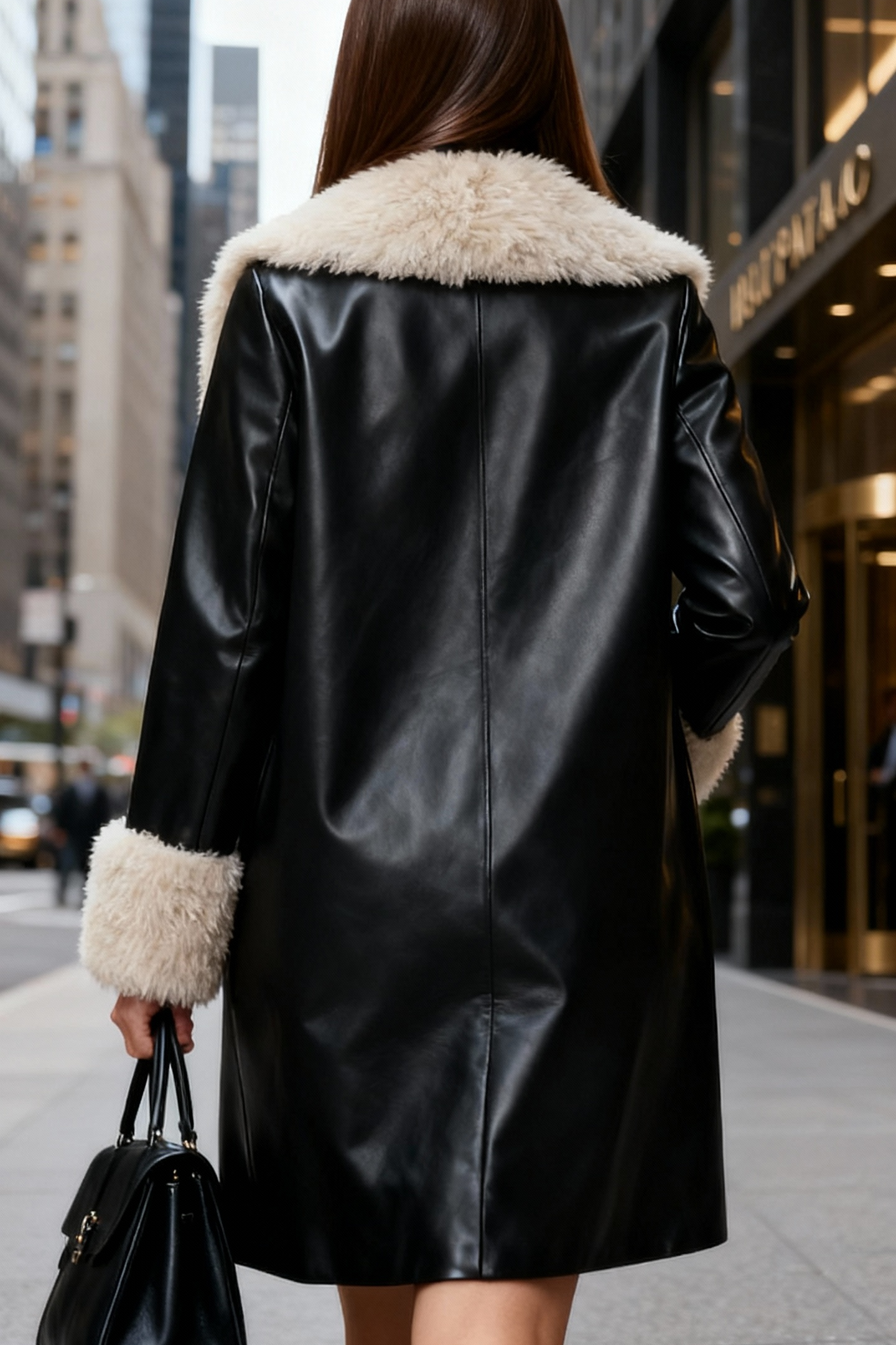 Fuzzy Longline Coat