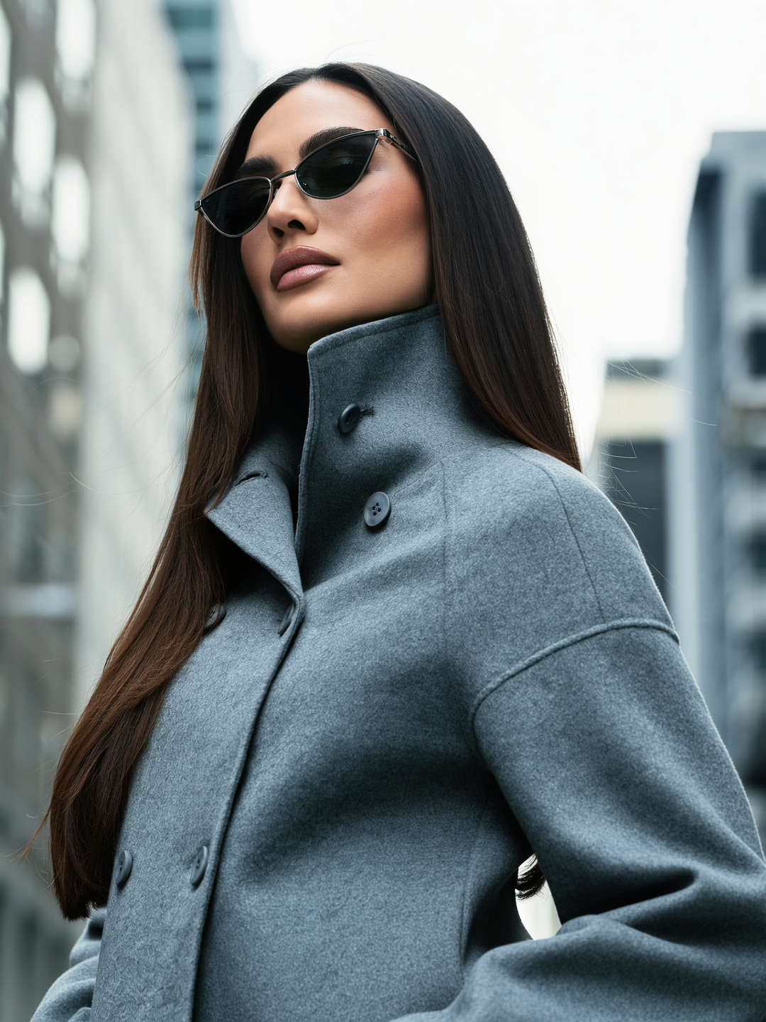 Short Woolen Single Breasted Coat