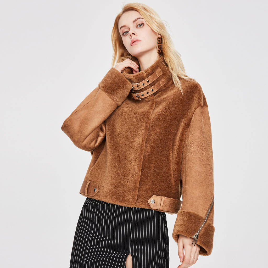 Brown Faux Fur Short Jacket