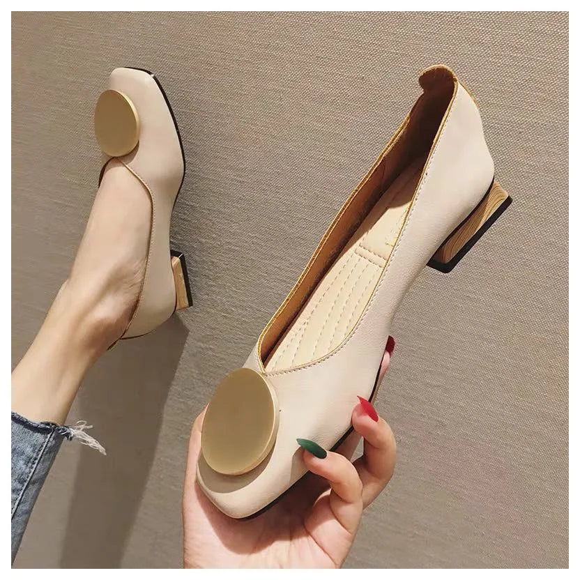 Flats with Wooden Heel