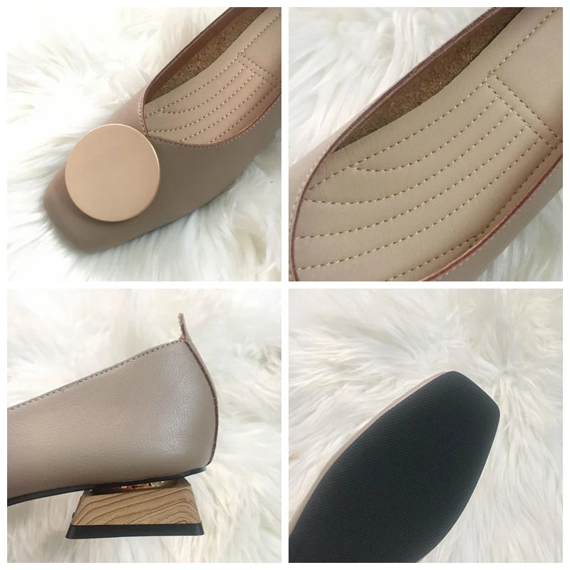 Flats with Wooden Heel