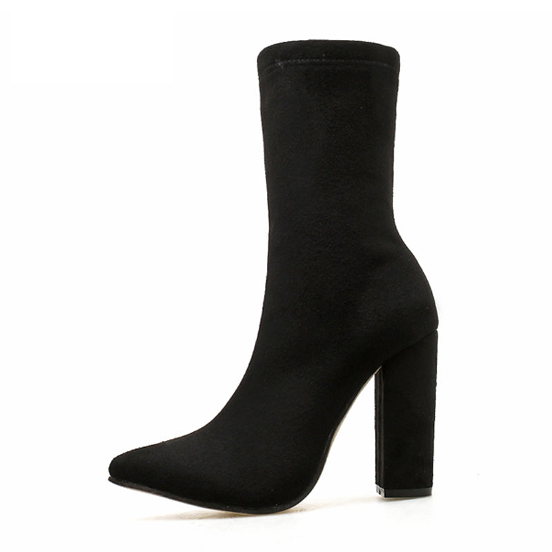 Black Pointed Toe Ankle Boots
