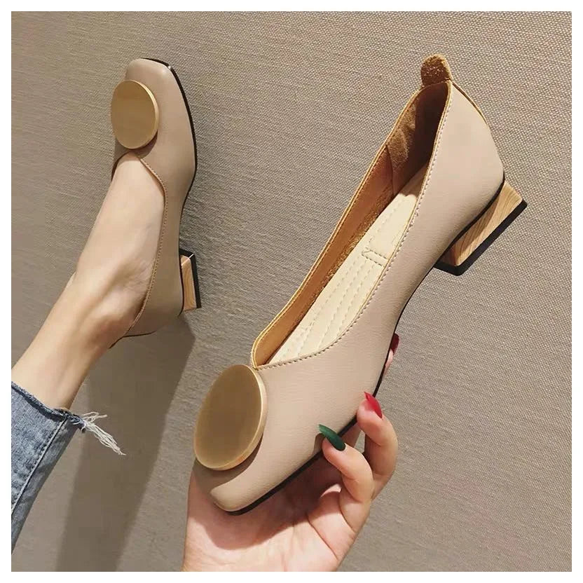 Flats with Wooden Heel