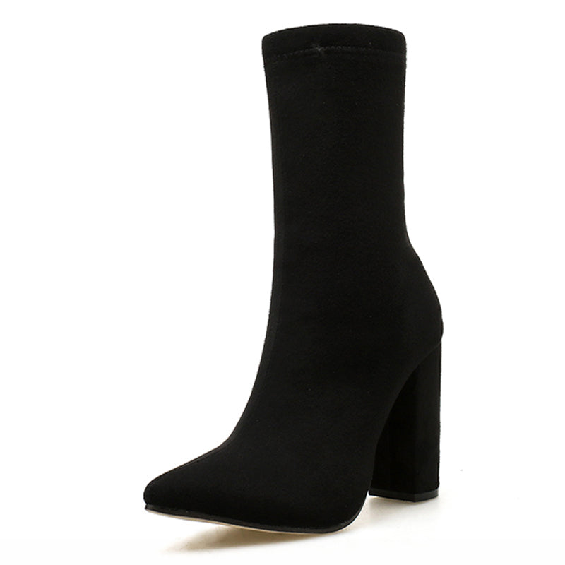 Black Pointed Toe Ankle Boots