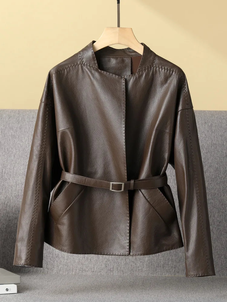 Genuine Leather Short Jacket
