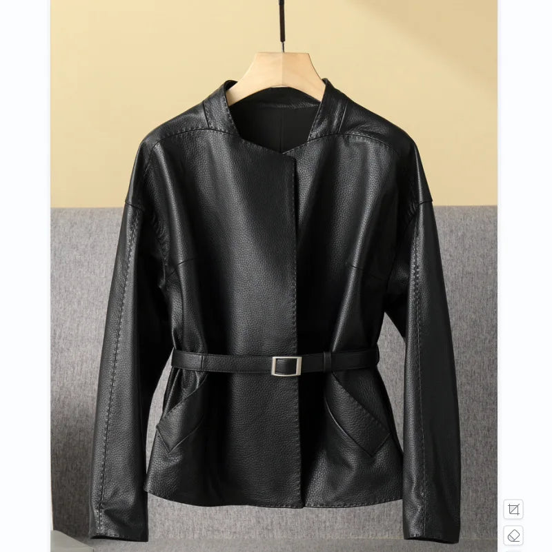 Genuine Leather Short Jacket