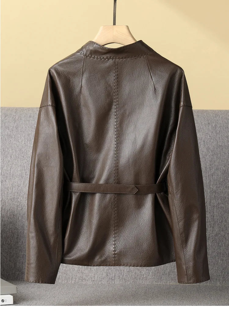 Genuine Leather Short Jacket