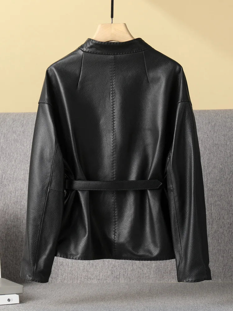 Genuine Leather Short Jacket