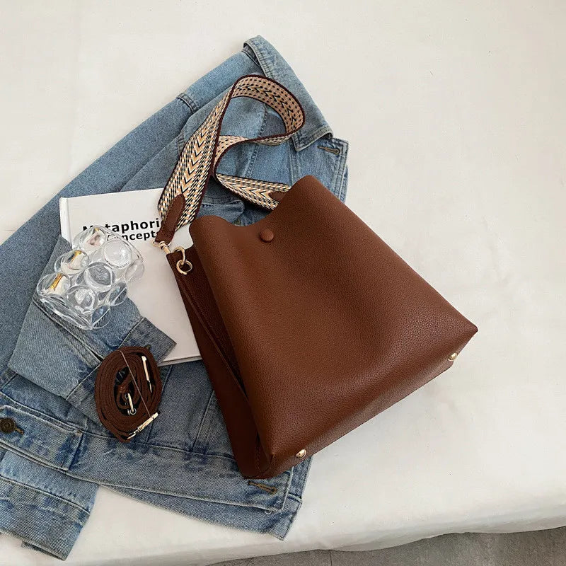 PU Leather Bucket Bag