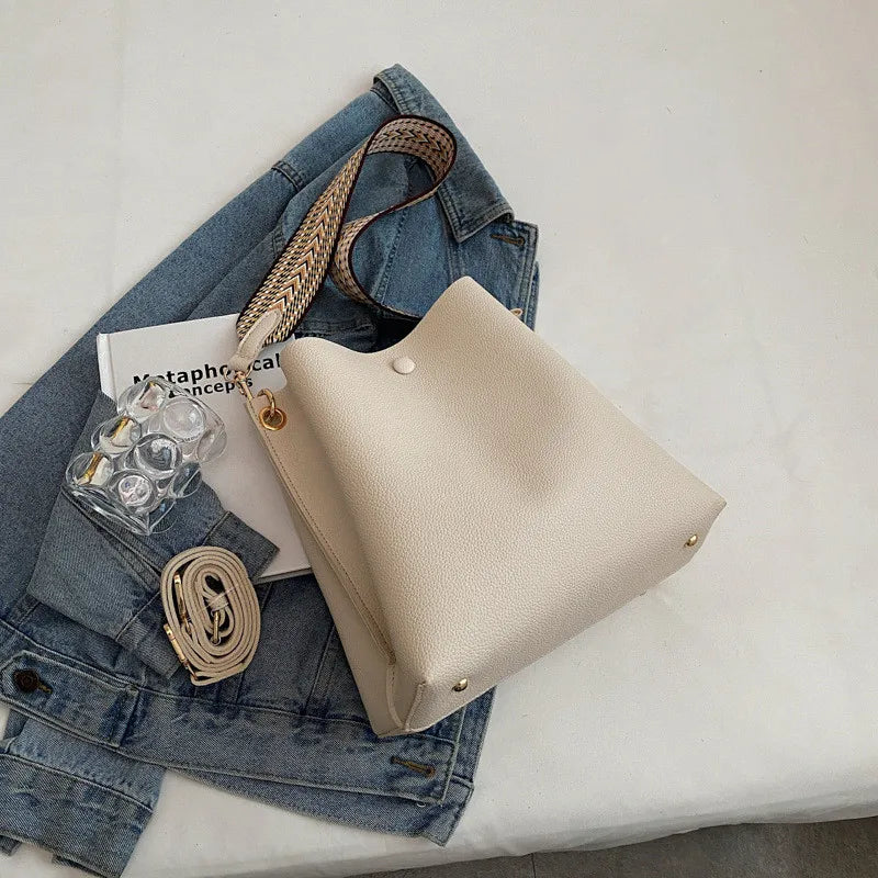 PU Leather Bucket Bag