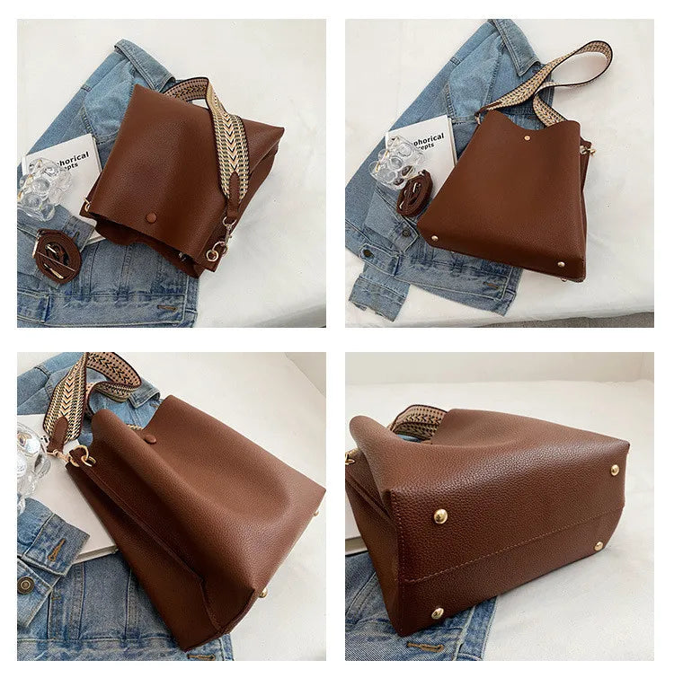 PU Leather Bucket Bag