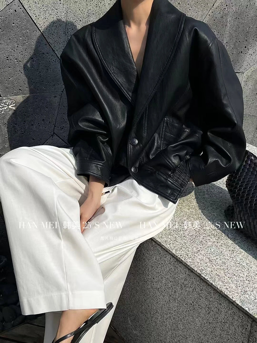 PU Faux Leather Biker Jacket