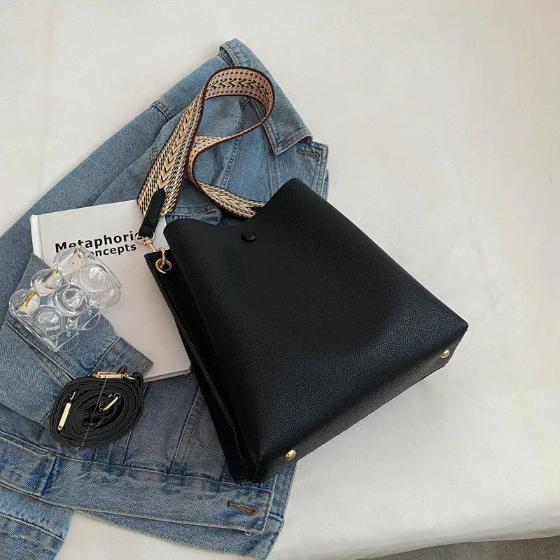 PU Leather Bucket Bag